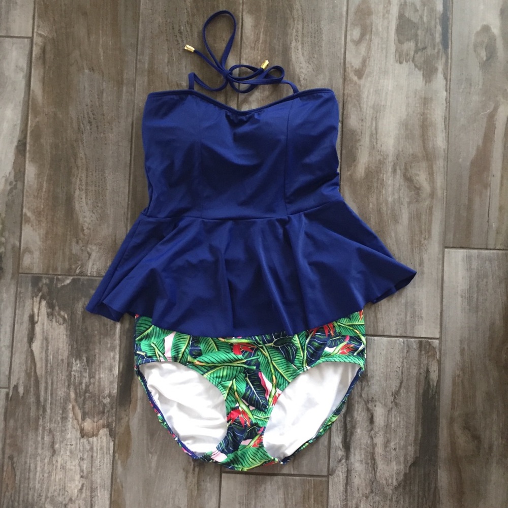 Lime Ricki two-piece Tankini swimsuit